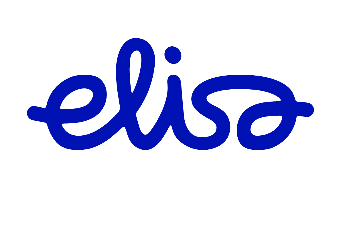 Logo of a sponsor. Sponsor is Elisa.