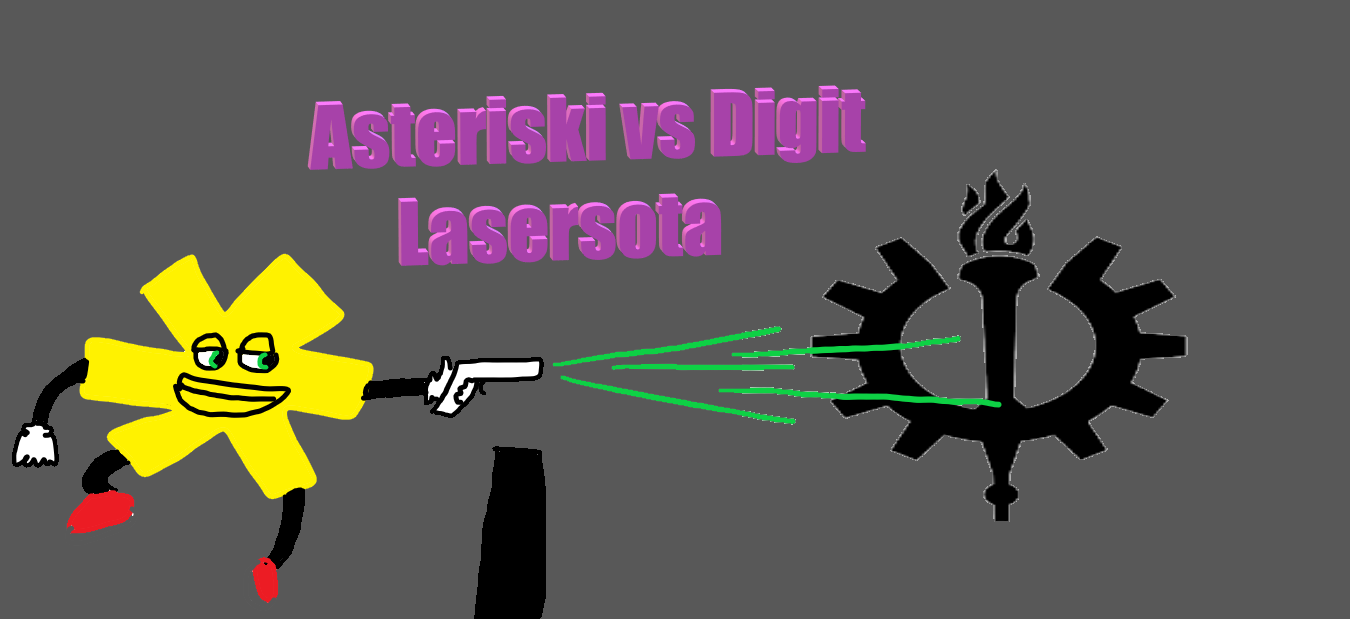 Asteriski vs Digit lasersota